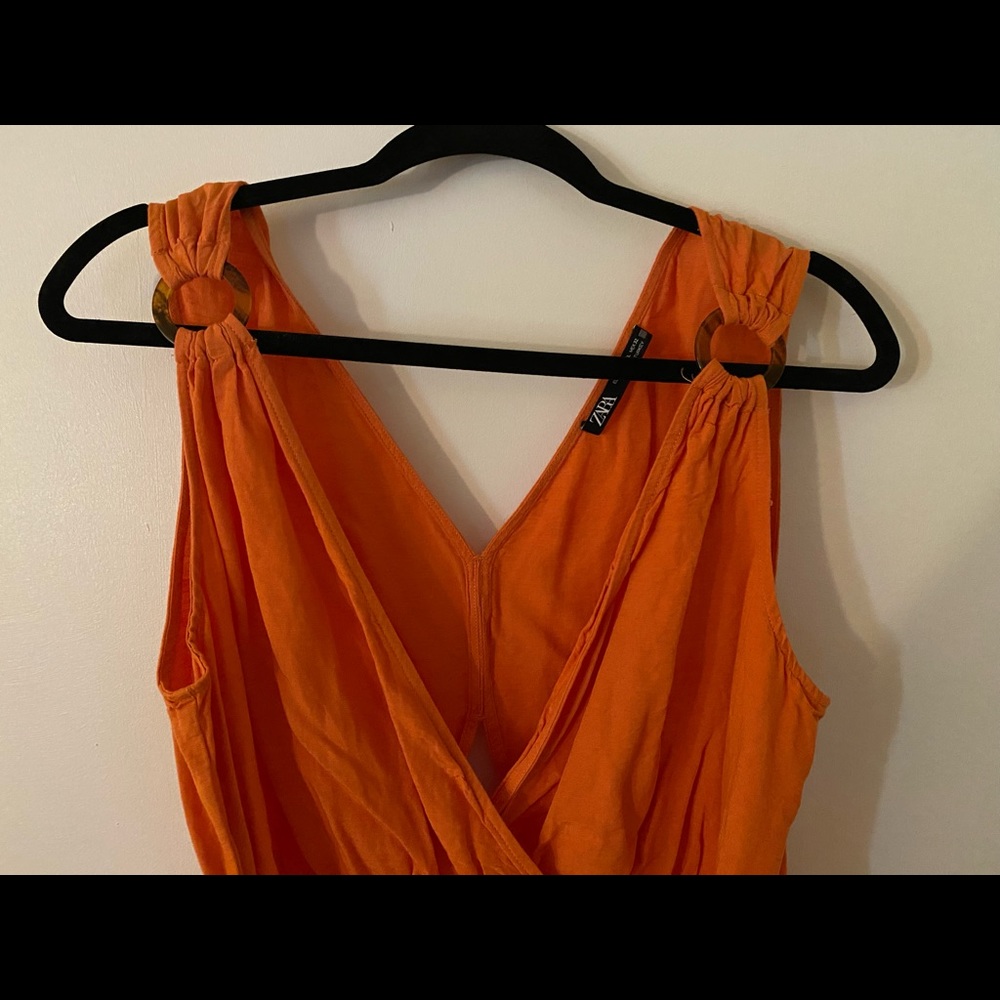 Zara Orange Short Romper (Size XL)
